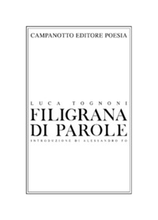 Filigrana di parole - Librerie.coop Filigrana di parole - Librerie.coop