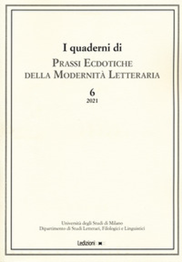 I quaderni di prassi ecdotiche della modernità letteraria - Librerie.coop I quaderni di prassi ecdotiche della modernità letteraria - Librerie.coop