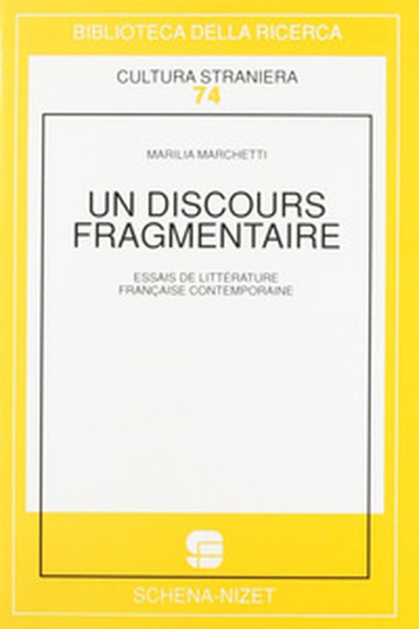 Un discours fragmentaire - Librerie.coop Un discours fragmentaire - Librerie.coop