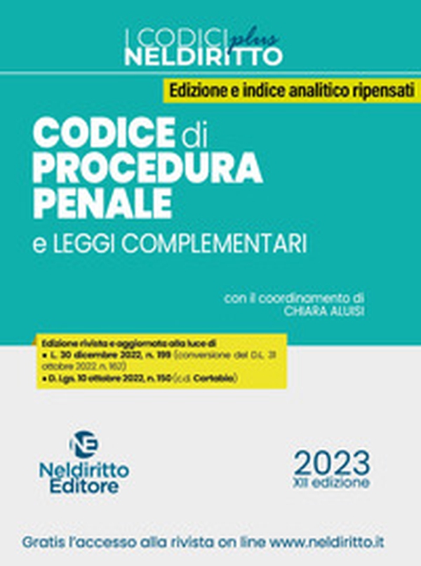 Codice di procedura penale e leggi complementari - Librerie.coop Codice di procedura penale e leggi complementari - Librerie.coop