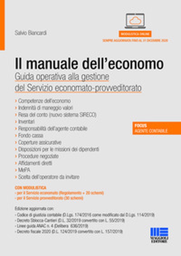 Il manuale dell'economo. Guida operativa alla gestione del servizio economato-provveditorato - Librerie.coop Il manuale dell'economo. Guida operativa alla gestione del servizio economato-provveditorato - Librerie.coop