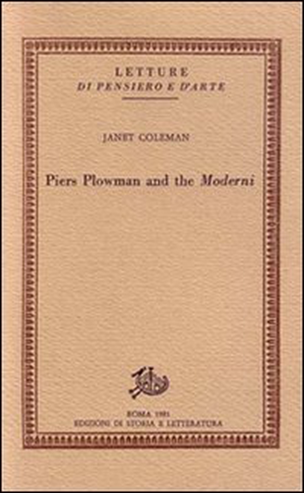 Piers Plowman and the Moderni - Librerie.coop Piers Plowman and the Moderni - Librerie.coop