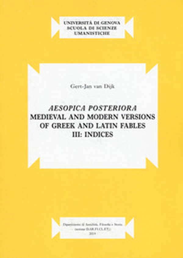 Aesopica posteriora. Medieval and modern versions of greek and latin fables - Librerie.coop Aesopica posteriora. Medieval and modern versions of greek and latin fables - Librerie.coop