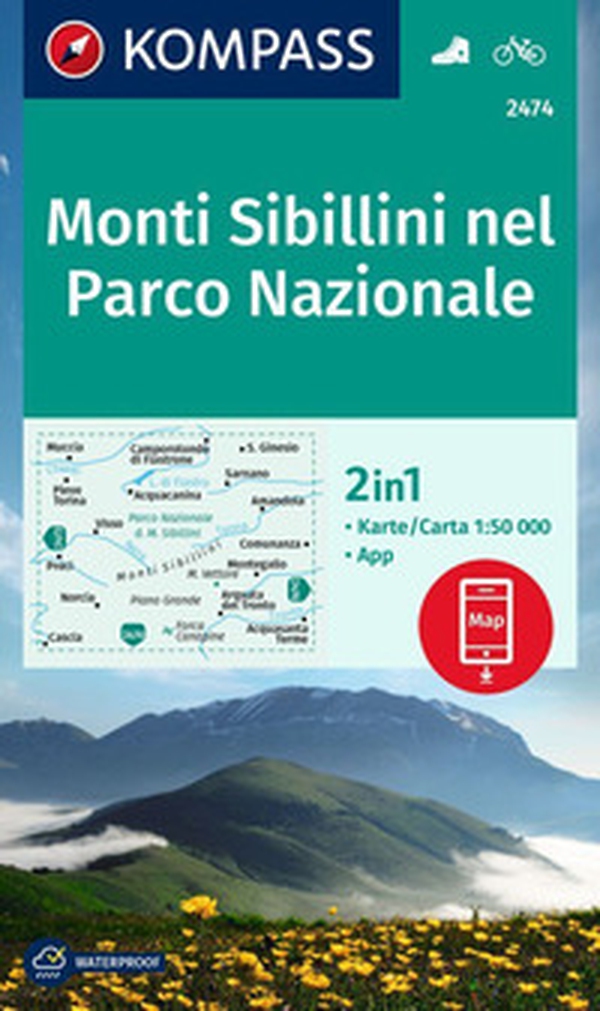 Carta escursionistica n. 2474 Monti Sibillini nel Parco Nazionale 1:50.000 - Librerie.coop Carta escursionistica n. 2474 Monti Sibillini nel Parco Nazionale 1:50.000 - Librerie.coop