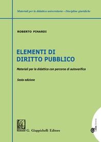 Elementi di diritto pubblico. Materiali per la didattica con percorsi di autoverifica - Librerie.coop