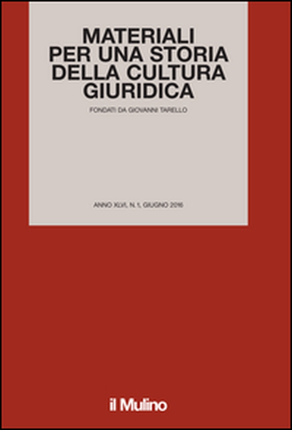Materiali per una storia della cultura giuridica - Vol. 1 - Librerie.coop Materiali per una storia della cultura giuridica - Vol. 1 - Librerie.coop