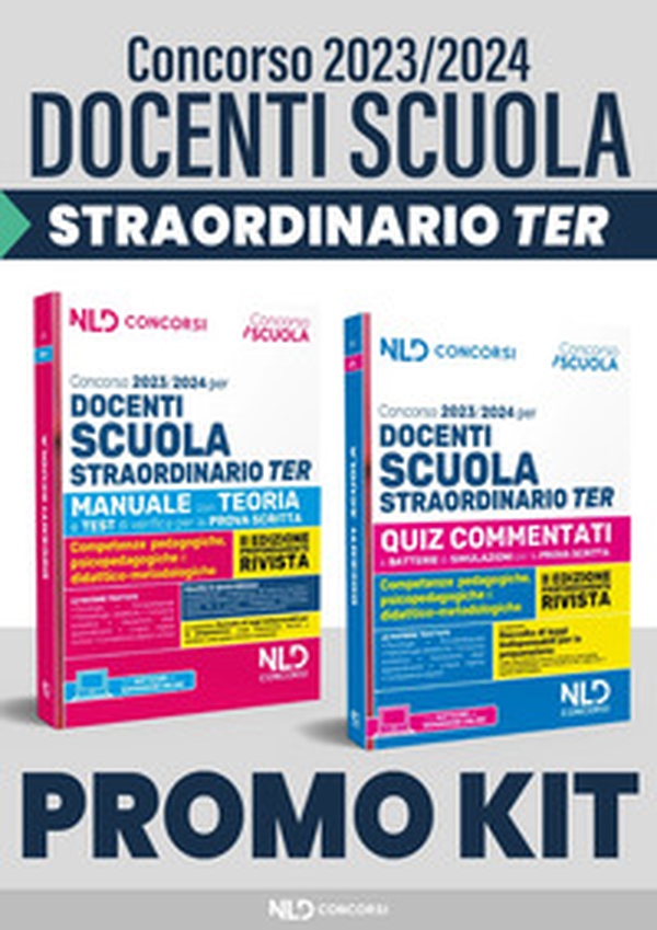 Concorso docenti scuola straordinario TER 2023-2024. Kit: Manuale con teoria e test di verifica per la prova scritta-Quiz commentati per la prova scritta - Librerie.coop Concorso docenti scuola straordinario TER 2023-2024. Kit: Manuale con teoria e test di verifica per la prova scritta-Quiz commentati per la prova scritta - Librerie.coop
