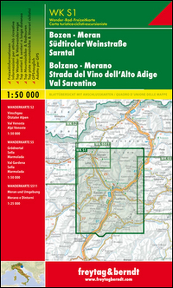 Bolzano, Merano, Strada del vino dell'Alto Adige, Val Sarentino 1:50.00 - Librerie.coop Bolzano, Merano, Strada del vino dell'Alto Adige, Val Sarentino 1:50.00 - Librerie.coop