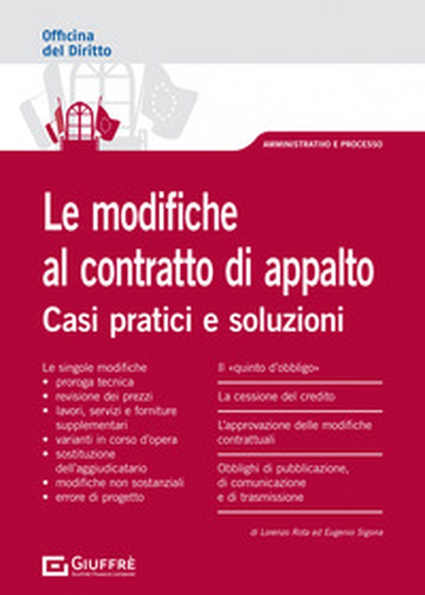 Le modifiche al contratto d'appalto - Librerie.coop Le modifiche al contratto d'appalto - Librerie.coop