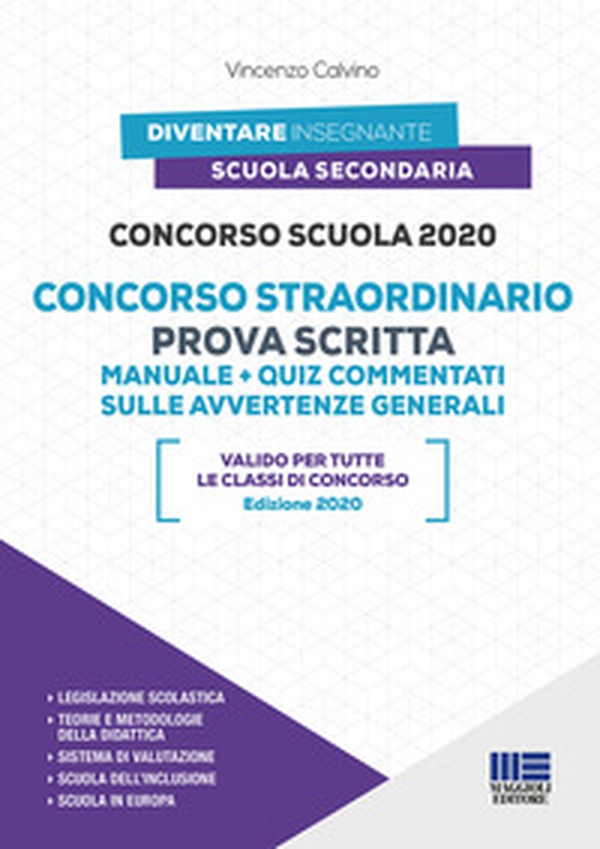 Concorso scuola 2020. Concorso straordinario. Prova scritta. Manuale+quiz commentati sulle avvertenze generali - Librerie.coop Concorso scuola 2020. Concorso straordinario. Prova scritta. Manuale+quiz commentati sulle avvertenze generali - Librerie.coop