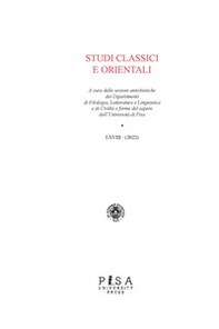 Studi classici e orientali - Vol. 68 - Librerie.coop