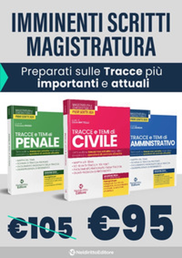 Kit concorso magistratura 2024: Tracce e temi di civile-Tracce e temi di penale-Tracce e temi di amministrativo - Librerie.coop Kit concorso magistratura 2024: Tracce e temi di civile-Tracce e temi di penale-Tracce e temi di amministrativo - Librerie.coop