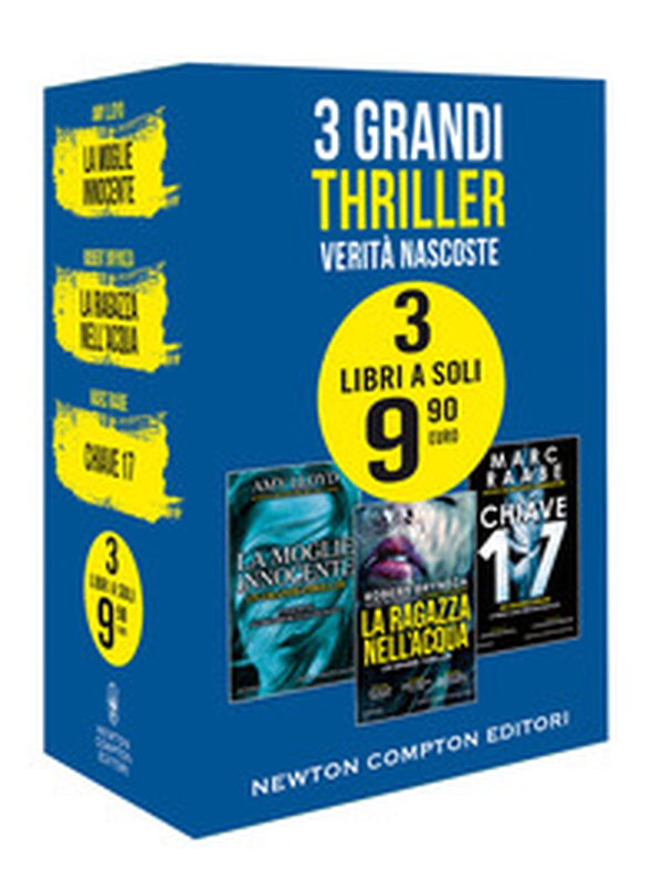 3 grandi thriller. Verità nascoste: La moglie innocente-La ragazza nell'acqua-Chiave 17 - Librerie.coop 3 grandi thriller. Verità nascoste: La moglie innocente-La ragazza nell'acqua-Chiave 17 - Librerie.coop