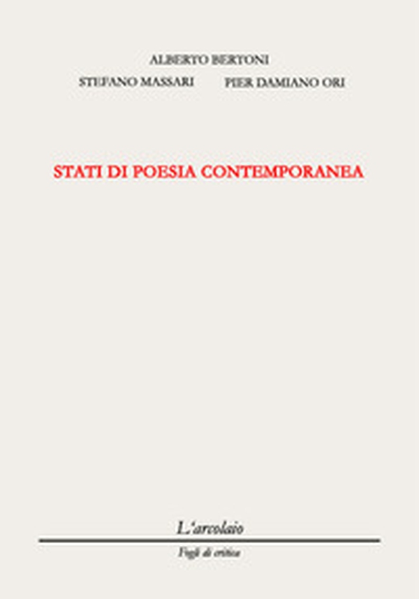 Stati di poesia contemporanea - Librerie.coop Stati di poesia contemporanea - Librerie.coop