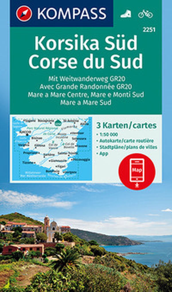 Carta escursionistica n. 2251. Korsika Süd 1:50.000 (set di 2 carte) - Librerie.coop Carta escursionistica n. 2251. Korsika Süd 1:50.000 (set di 2 carte) - Librerie.coop