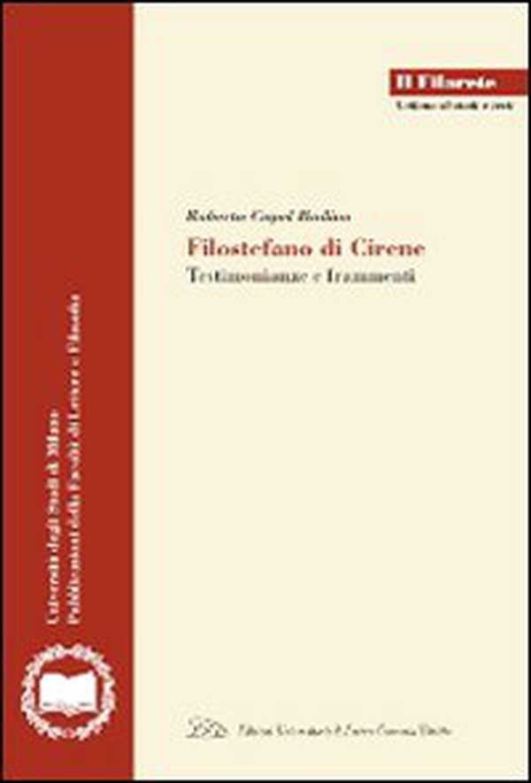 Filostefano di Cirene. Testimonianze e frammenti - Librerie.coop Filostefano di Cirene. Testimonianze e frammenti - Librerie.coop