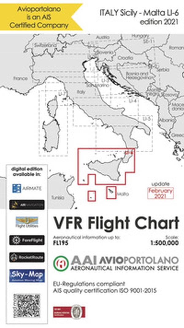 Avioportolano. VFR flight chart LI 6 Italy Sicily. ICAO annex 4 - EU-Regulations compliant. Ediz. italiana e inglese - Librerie.coop Avioportolano. VFR flight chart LI 6 Italy Sicily. ICAO annex 4 - EU-Regulations compliant. Ediz. italiana e inglese - Librerie.coop