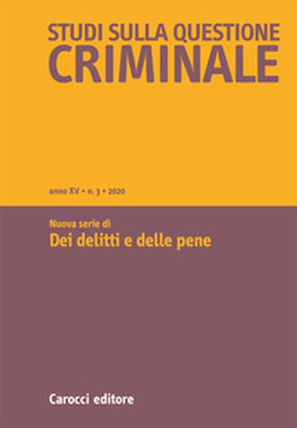 Studi sulla questione criminale - Librerie.coop Studi sulla questione criminale - Librerie.coop