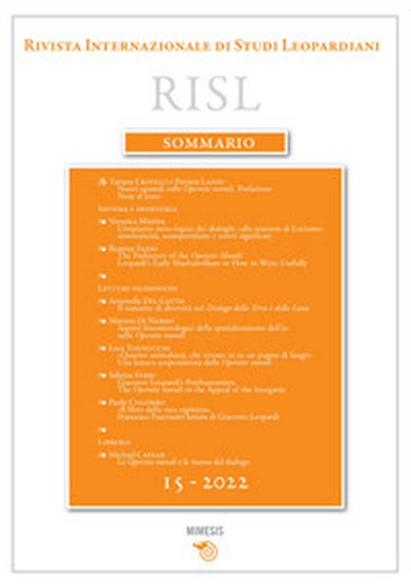 Rivista internazionale di studi leopardiani - Vol. 15 - Librerie.coop Rivista internazionale di studi leopardiani - Vol. 15 - Librerie.coop