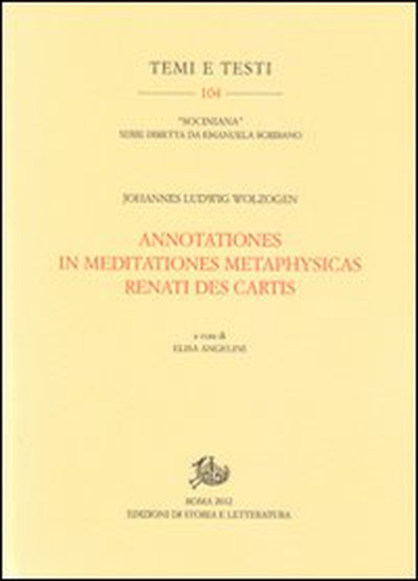 Annotationes in meditationes metaphysicas Renati Des Cartis - Librerie.coop Annotationes in meditationes metaphysicas Renati Des Cartis - Librerie.coop