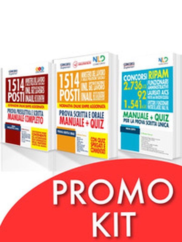 Kit completo concorsi Ripam per funzionari amministrativi 2736 Posti (Ex 2133) + 92 ministero della transizione ecologica + 1541 (Ex1514) ispettori e funzionari Ministero Del Lavoro Inail E INL + manuale Concorso 1514 Posti Ministero Del Lavoro - Librerie.coop Kit completo concorsi Ripam per funzionari amministrativi 2736 Posti (Ex 2133) + 92 ministero della transizione ecologica + 1541 (Ex1514) ispettori e funzionari Ministero Del Lavoro Inail E INL + manuale Concorso 1514 Posti Ministero Del Lavoro - Librerie.coop