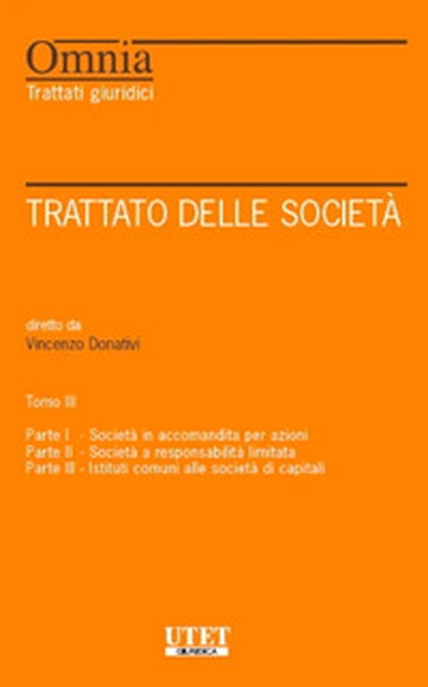 Trattato delle società - Vol. 3 - Librerie.coop Trattato delle società - Vol. 3 - Librerie.coop