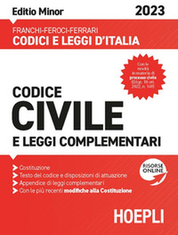 Codice civile e leggi complementari 2023. Ediz. minor - Librerie.coop Codice civile e leggi complementari 2023. Ediz. minor - Librerie.coop