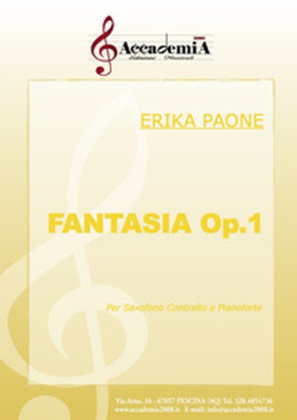 Fantasia op.1. Per saxofono contralto e pianoforte - Librerie.coop Fantasia op.1. Per saxofono contralto e pianoforte - Librerie.coop