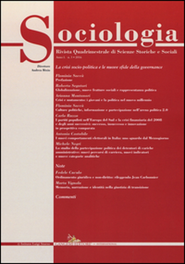 Sociologia. Rivista quadrimestrale di scienze storiche e sociali - Vol. 3 - Librerie.coop Sociologia. Rivista quadrimestrale di scienze storiche e sociali - Vol. 3 - Librerie.coop