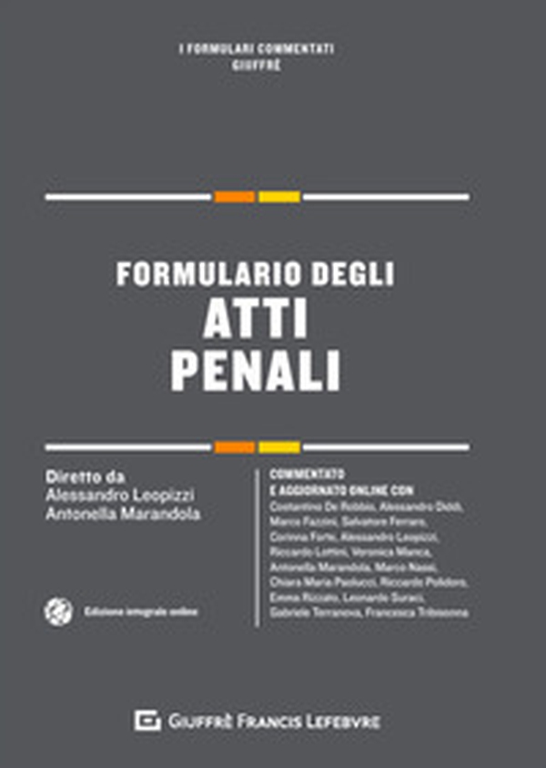Formulario degli atti penali - Librerie.coop Formulario degli atti penali - Librerie.coop