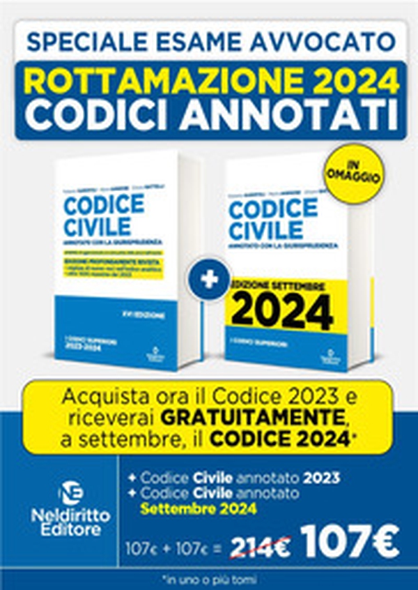 Rottamazione: Codice civile annotato con la giurisprudenza 2023-2024. Esame Avvocato 2023-2024-Codice civile annotato con la giurisprudenza 2023-2024. Esame Avvocato 2024-2025 - Librerie.coop Rottamazione: Codice civile annotato con la giurisprudenza 2023-2024. Esame Avvocato 2023-2024-Codice civile annotato con la giurisprudenza 2023-2024. Esame Avvocato 2024-2025 - Librerie.coop