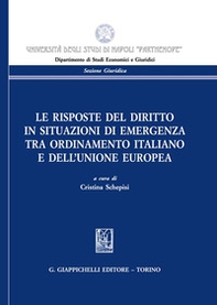 Le risposte del diritto in situazioni di emergenza tra ordinamento italiano e dell'Unione Europea - Librerie.coop