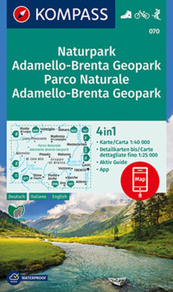 Carta escursionistica n. 070. Parco Naturale Adamello, Brenta 1:40.000. Ediz. italiana, tedesca e inglese - Librerie.coop Carta escursionistica n. 070. Parco Naturale Adamello, Brenta 1:40.000. Ediz. italiana, tedesca e inglese - Librerie.coop