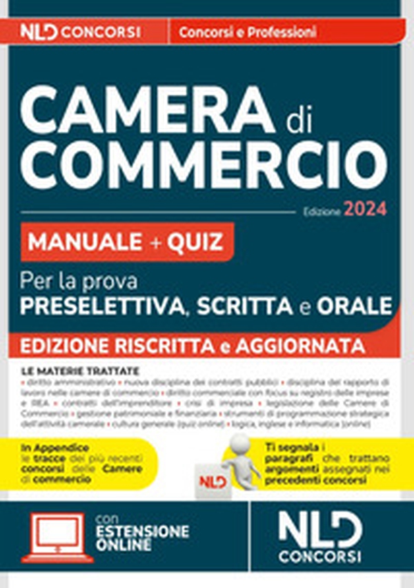 Concorsi Camera di Commercio: Manuale + Quiz per la prova preselettiva, scritta e orale - Librerie.coop Concorsi Camera di Commercio: Manuale + Quiz per la prova preselettiva, scritta e orale - Librerie.coop