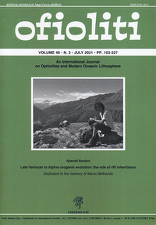 Ofioliti. An international journal on ophiolites and modern oceanic lithosphere - Vol. 46\2 - Librerie.coop Ofioliti. An international journal on ophiolites and modern oceanic lithosphere - Vol. 46\2 - Librerie.coop