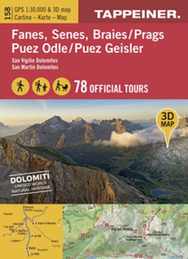 Fanes, Senes, Braies, Puez Odle. Carta escursionistica 3D - Librerie.coop Fanes, Senes, Braies, Puez Odle. Carta escursionistica 3D - Librerie.coop