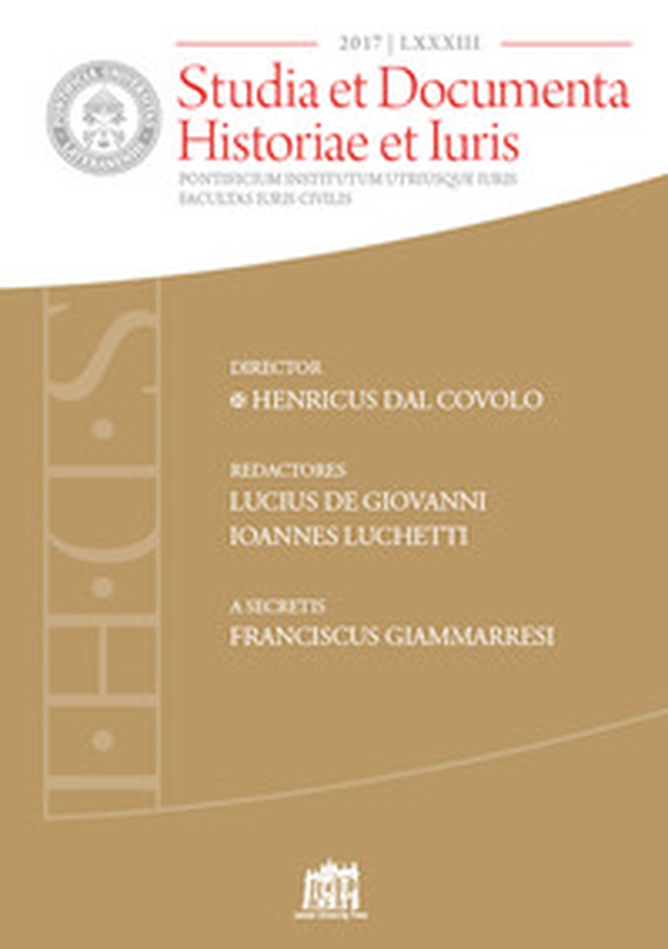 Studia et documenta historiae et iuris - Librerie.coop Studia et documenta historiae et iuris - Librerie.coop