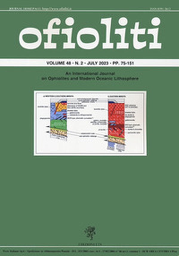 Ofioliti. An international journal on ophiolites and modern oceanic lithosphere - Vol. 48\2 - Librerie.coop Ofioliti. An international journal on ophiolites and modern oceanic lithosphere - Vol. 48\2 - Librerie.coop