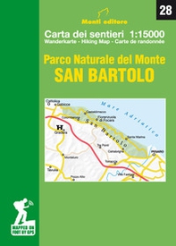 Parco Naturale del Monte San Bartolo. Carta dei sentieri 1:15.000. Ediz. italiana, inglese, francese e tedesca - Librerie.coop