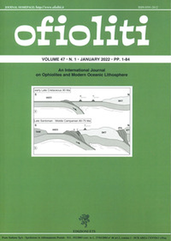Ofioliti. An international journal on ophiolites and modern oceanic lithosphere - Vol. 47\1 - Librerie.coop Ofioliti. An international journal on ophiolites and modern oceanic lithosphere - Vol. 47\1 - Librerie.coop