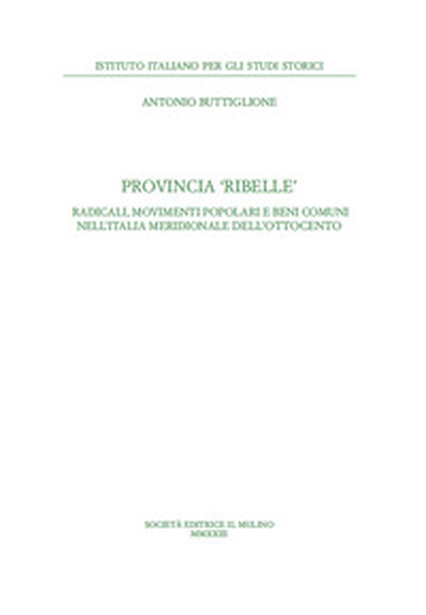 Provincia ribelle. Radicali, movimenti popolari e beni comuni nell'Italia meridionale dell'Ottocento - Librerie.coop Provincia ribelle. Radicali, movimenti popolari e beni comuni nell'Italia meridionale dell'Ottocento - Librerie.coop