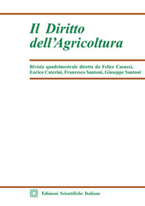 Il diritto dell'agricoltura - Librerie.coop Il diritto dell'agricoltura - Librerie.coop