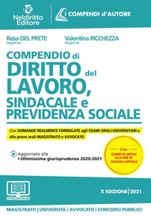 Compendio di diritto del lavoro, sindacale e della previdenza sociale - Librerie.coop Compendio di diritto del lavoro, sindacale e della previdenza sociale - Librerie.coop