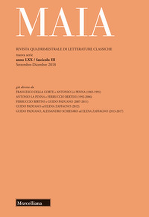 Maia. Rivista di letterature classiche - Librerie.coop Maia. Rivista di letterature classiche - Librerie.coop