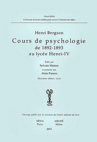 Cours de psychologie de 1892-1893 au Lycée Henri-IV - Librerie.coop