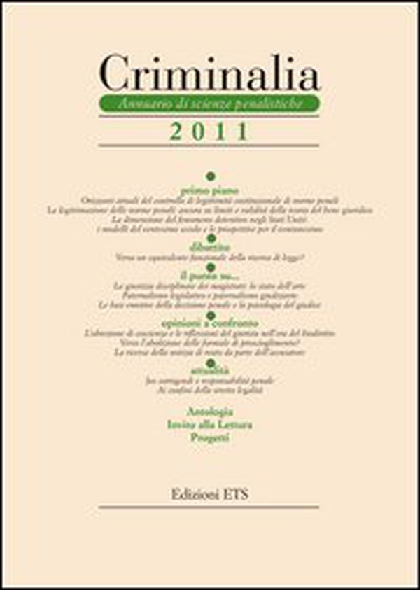 Criminalia. Annuario di scienze penalistiche - Vol. 6 - Librerie.coop Criminalia. Annuario di scienze penalistiche - Vol. 6 - Librerie.coop