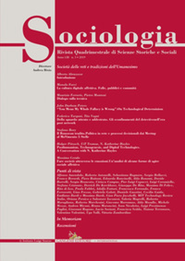 Sociologia. Rivista quadrimestrale di scienze storiche e sociali - Vol. 3 - Librerie.coop Sociologia. Rivista quadrimestrale di scienze storiche e sociali - Vol. 3 - Librerie.coop