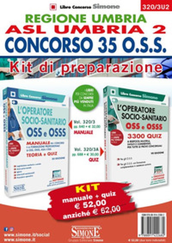 Regione Umbria. ASL Umbria 2. Concorso 35 O.S.S. Kit di preparazione. Manuale + Quiz - Librerie.coop Regione Umbria. ASL Umbria 2. Concorso 35 O.S.S. Kit di preparazione. Manuale + Quiz - Librerie.coop