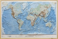 The world. Scala 1:40.000.000 (carta in rilievo cm 97x64) - Librerie.coop