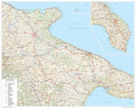 Puglia. Carta stradale della regione 1:250.000 (carta murale plastificata stesa cm 108x86) - Librerie.coop
